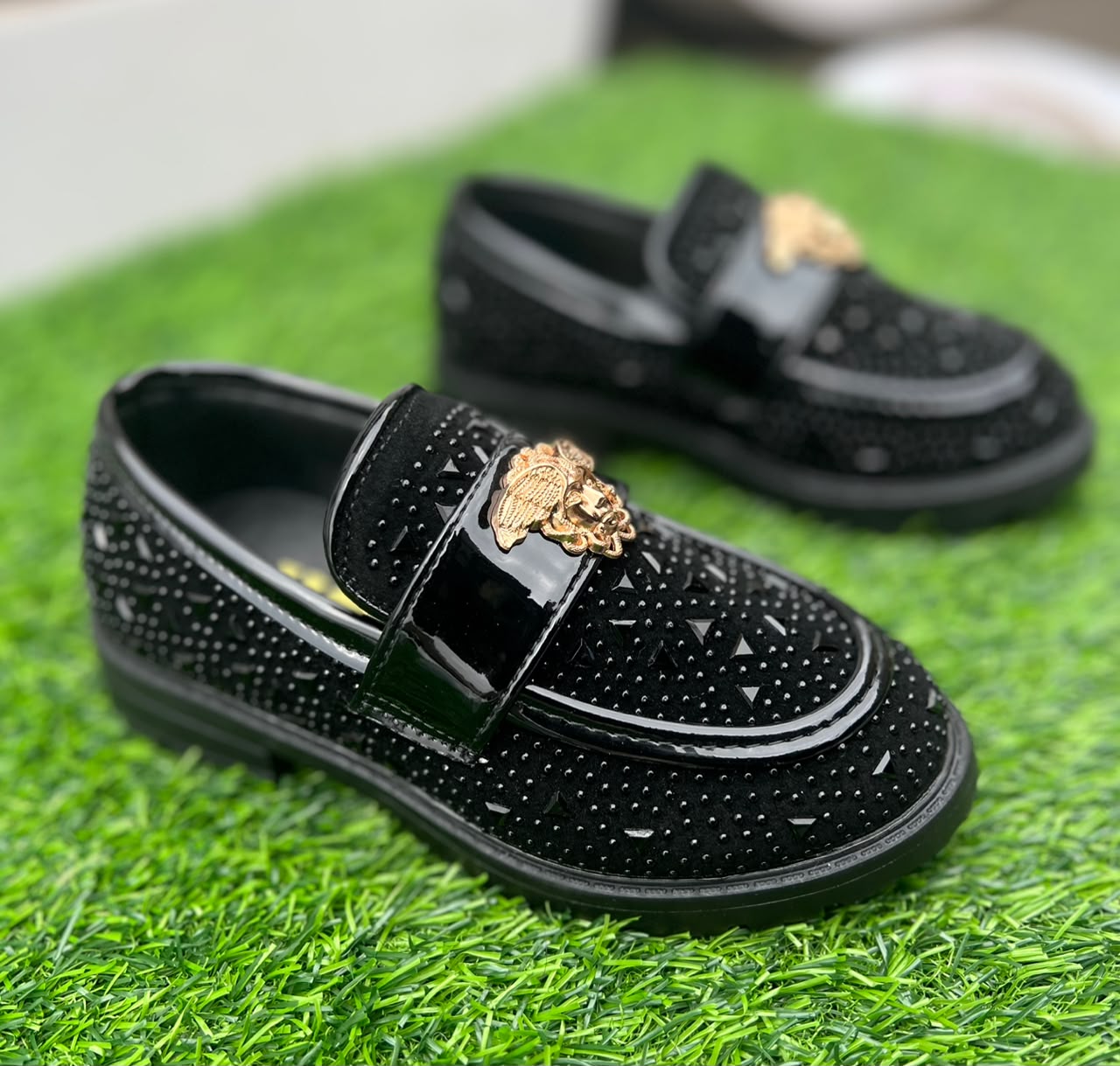 Kids glitter wetlook casuals